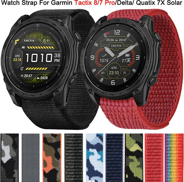 Garmin Uhrenarmband Nylon, Schwarz, 26 mm, 22 mm, Unisex - Bild 1