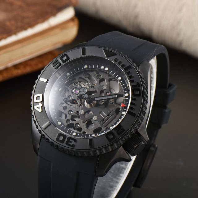YUNJIN Armbanduhr Skelett, Automatik, Saphirglas, 42 mm, Kautschukarmband, Herren - Bild 1