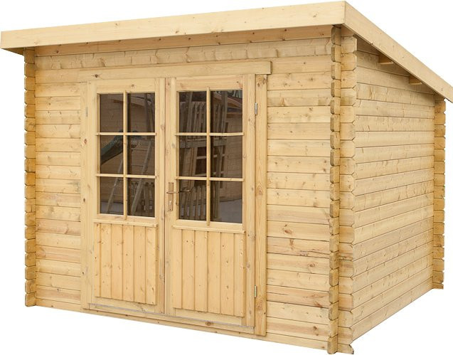 Gartenhaus Blockbohlenhaus Heywood 3x3m - Bild 1