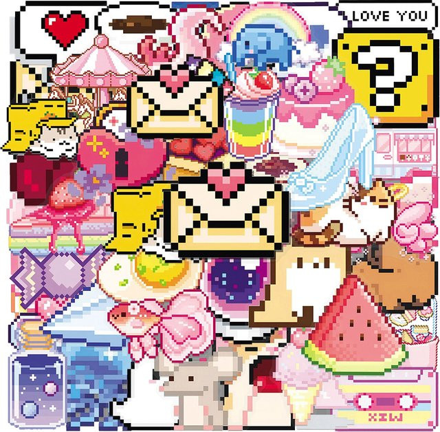 Charile Pixel Cartoon Aufkleber, DIY Dekoration - Bild 1