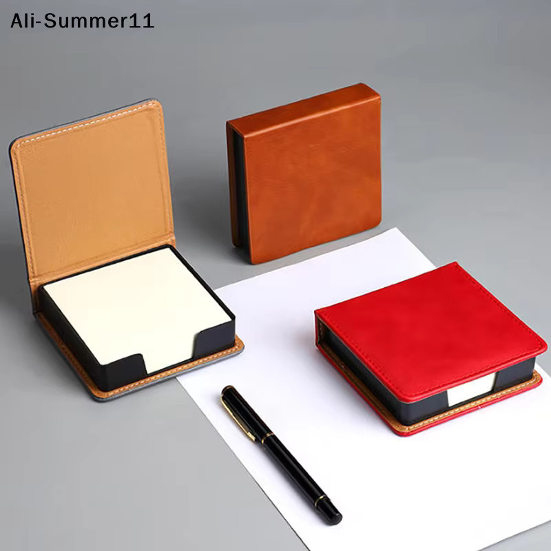 Wq0 CCA4 Haftnotizbox aus PU-Leder mit Notizblöcken als Schreibtischzubehör für Büro und Studium - Bild 2