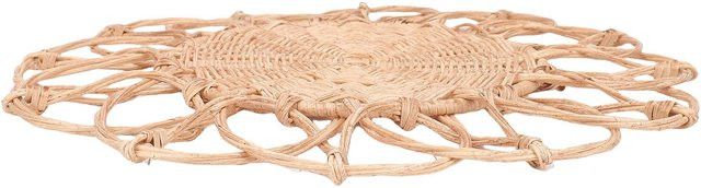 Runder Wandbehang aus Rattan im Wabi Sabi Stil, Durchmesser: 40 cm - Bild 1