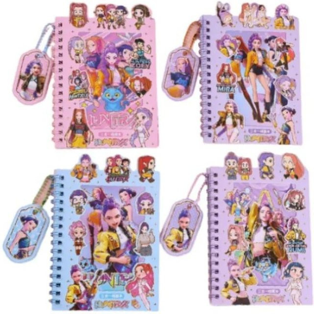 K-POP Dämonenjäger 3-in-1 Spiralblock-Aufkleber für DIY Journal, Stoff und Handyhüllen in Multicolour - Bild 1