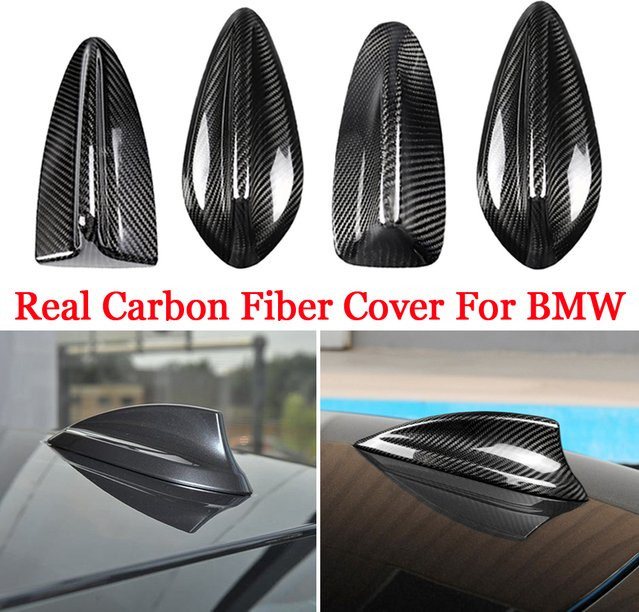 Shark Fin Antenne Abdeckung aus Real Carbon Fiber für BMW M2 M3 M4 7 Serie X1 X3 F22 F30 F34 F80 F87 F32 F36 F82 G11 G20 G12 G30 in Schwarz - Bild 1