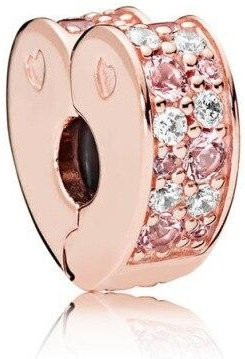 Allbestart Charm-Clips, 925 Silber, Zirkonia, Pfirsichblüten-Anhänger, Damen - Bild 1