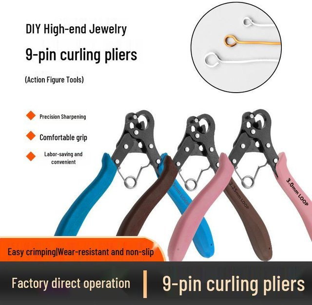 Chose One 9-Stift Wickelzange für Schmuck- und Perlen-DIY in Pink zur Herstellung von Schlaufen für 1,5 mm, 2,25 mm und 3 mm Kupfer- und Metalldraht - Bild 1