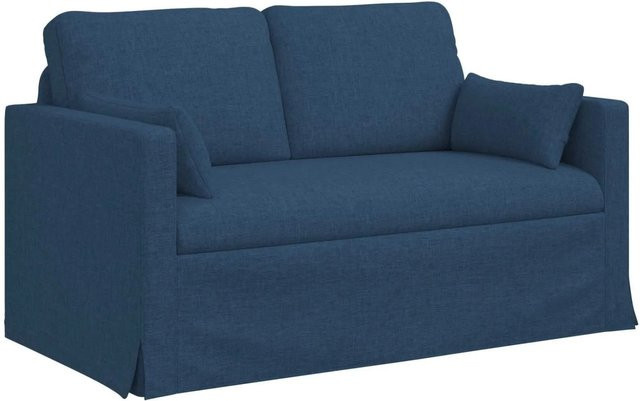 vidaXL Sofa Blau mit Stoffbezug und Metallrahmen B/T/H: 139 x 78 x 80 cm - Bild 1
