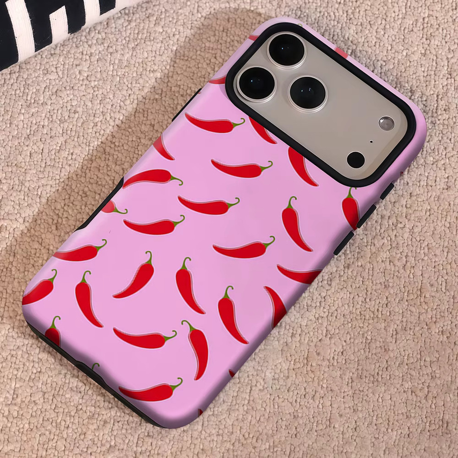 Aegis Schutzhülle mit Magnetfunktion für iPhone 17 16 15 14 Plus 13 Pro Max aus hartem PC in Pink und Chili-Paprika-Rot von Potdemiel - Bild 4