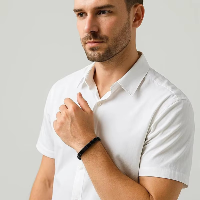 farsighted star Armband, Hämatit, Schwarz, Herren - Bild 4