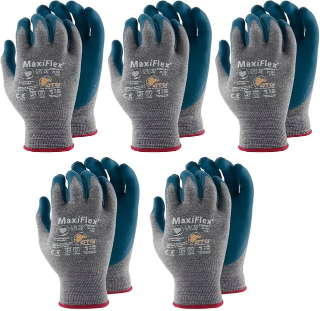 vasalat Set Maxi Comfort Montagehandschuhe Grau Größe 7 5 Paar mit Nitrilbeschichtung - Bild 1