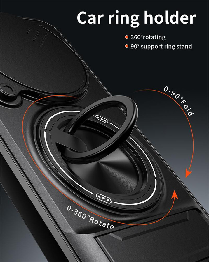 Magic8 Lite 5G Magnetische Ringhalter Handyhülle für Honor Magic 8 Lite 5G in Schwarz - Bild 2