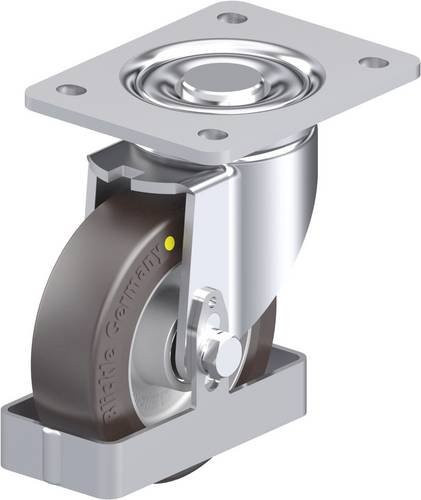 Blickle Stahlblech-Lenkrolle LH-ALST 125K-3-AS-FS in Silber, Rad-Durchmesser: 125 mm, Tragfähigkeit: 370 kg - Bild 1