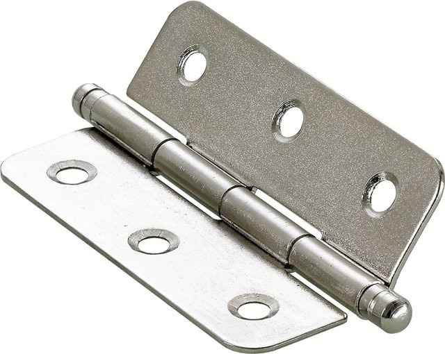 Hettich Zierscharnier aus Zink, vernickelt, Silber, B: 60 mm, H: 40 mm - Bild 1