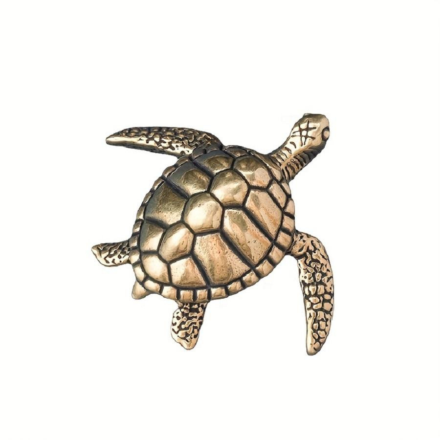 Handgefertigtes Schildkröten Ornament aus reinem Messing von Yiran Furniture in Gold für deine Heim- und Bürodekoration - Bild 2