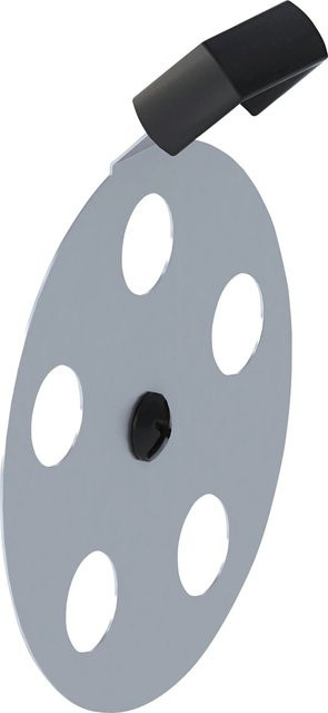Ersatz-Lüftungsschieber aus Stahl für Holzkohlegrill in Fassform, Schwarz, zur Temperaturkontrolle - Bild 1