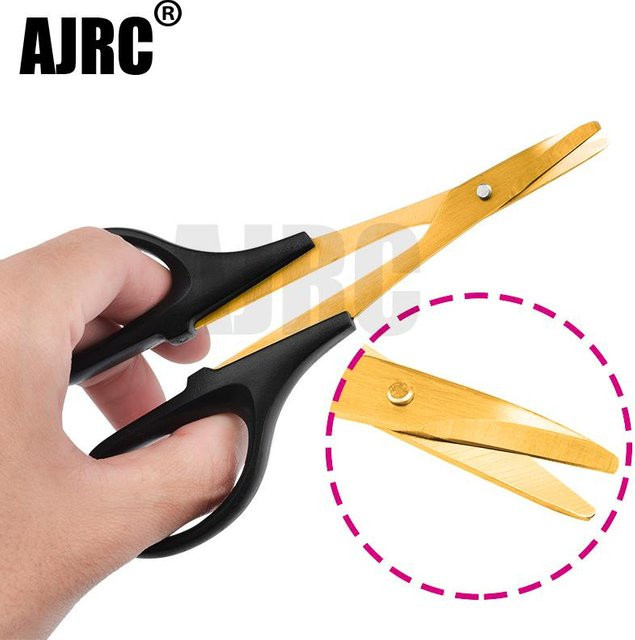 AJRC RC Auto Shell Schere, Gebogene Klinge, Zubehör, Metall, Grau, Schwarz - Bild 1