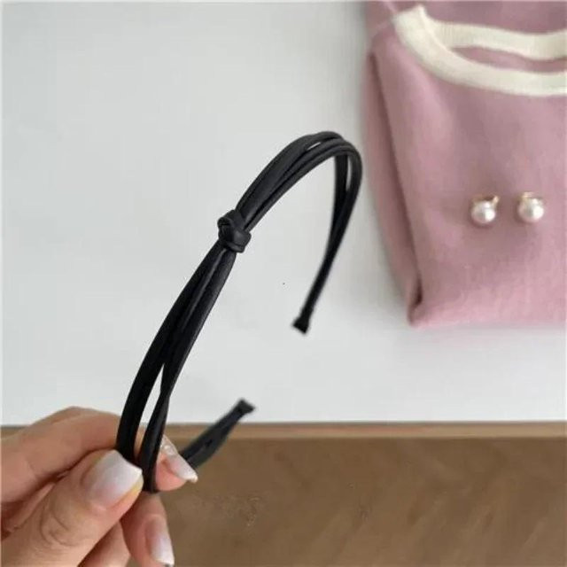 YULIN Haarband, PU-Leder, schwarz, Damen - Bild 1