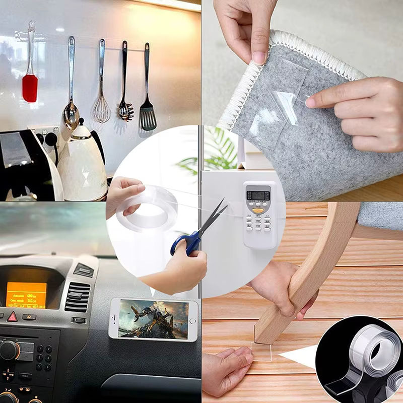 KAK Nano Magical Tape Doppelseitiges Klebeband, transparent, wiederverwendbar und wasserdicht, 2 mm Dicke - Bild 4
