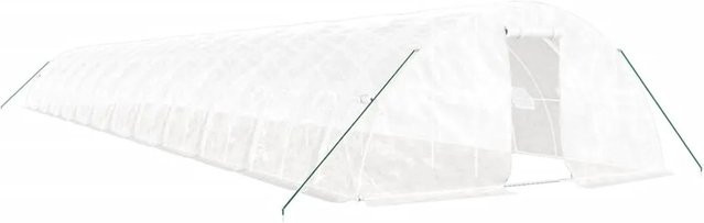 Furnicato Gewächshaus mit Stahlrahmen in Weiß, Fläche: 120 m², B/T/H: 24 x 5 x 2,3 m - Bild 1