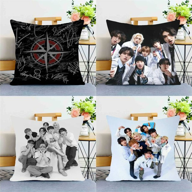 K-Pop Kissenbezug quadratisch Schwarz B/B/H: 30 x 30 x 30 cm - Bild 1