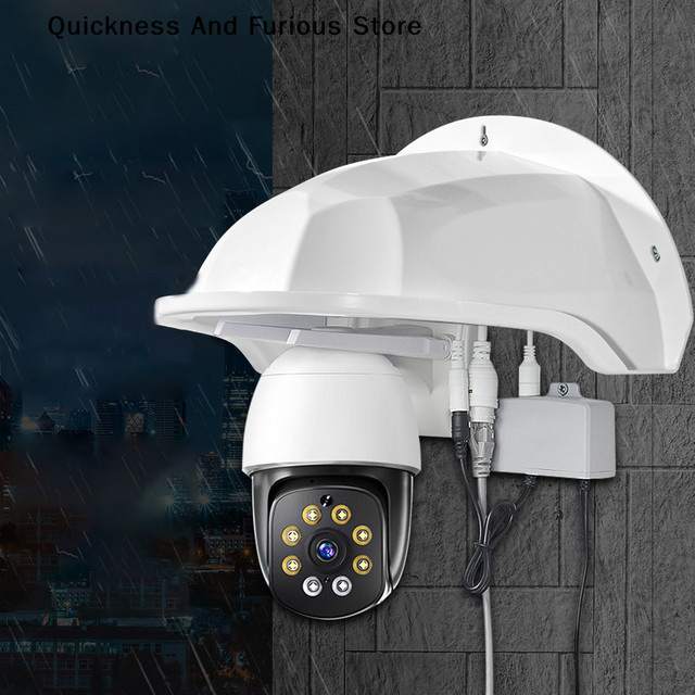 JINHF Wasserdichte Regenschutzgehäuse für CCTV-Dome-Überwachungskameras in Weiß - Bild 1