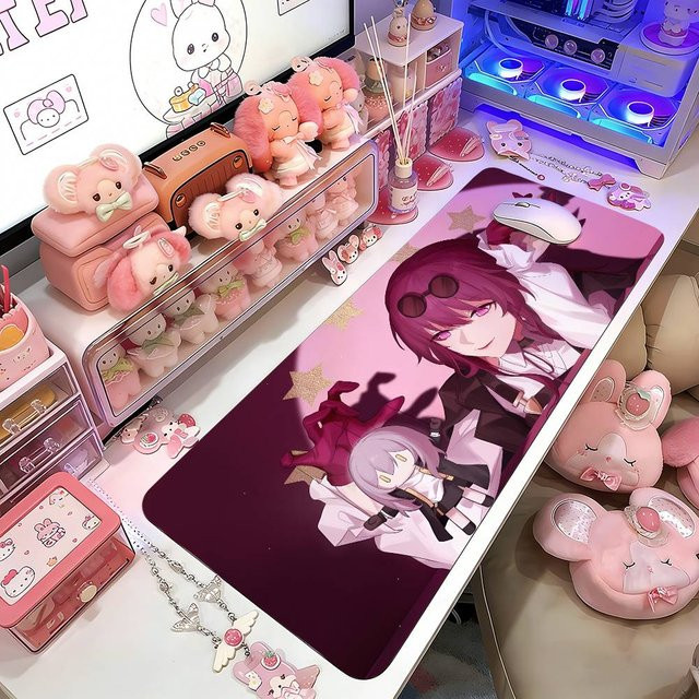 Kafka Honkai Star Rail Gaming Mauspad Sakura Anime Deskmat, Mehrfarbig - Bild 1