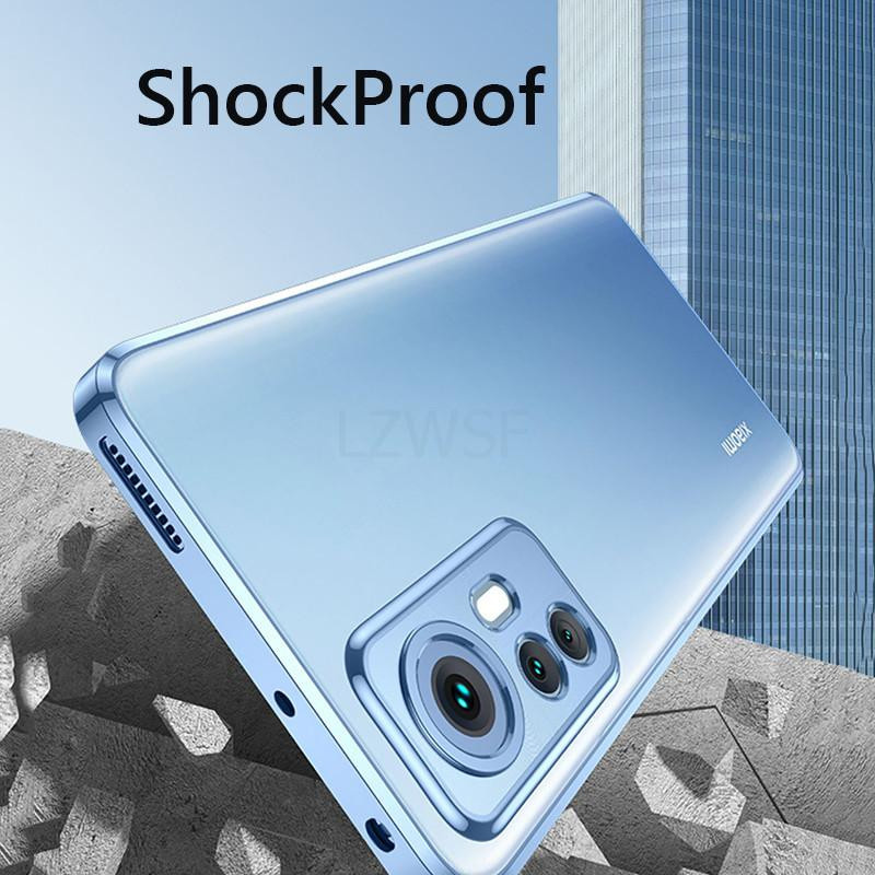 Transparente Handyhülle für Xiaomi 12 Pro, 12X, 13 Lite, 13T, 12T Pro und Redmi 12 mit galvanisierter weicher Rückseite - Bild 3