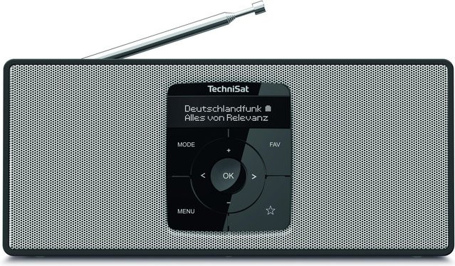 TechniSat DIGITRADIO 2 S Portables DAB+ UKW Taschenradio mit Bluetooth und Weckfunktion, Schwarz/Weiß - Bild 1