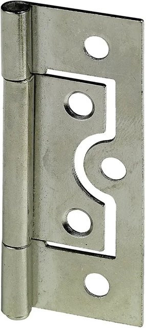 Hettich Lamellentürscharnier aus Stahl, vernickelt, Silber, 2 Stück - Bild 1