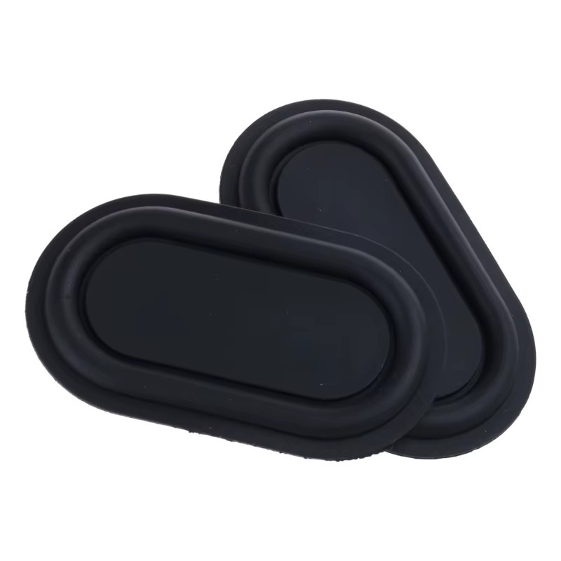 2er-Set Gummi-Vibrationsplatten in Schwarz mit Messing-Effekt für Lautsprecher-Membranen - Bild 2