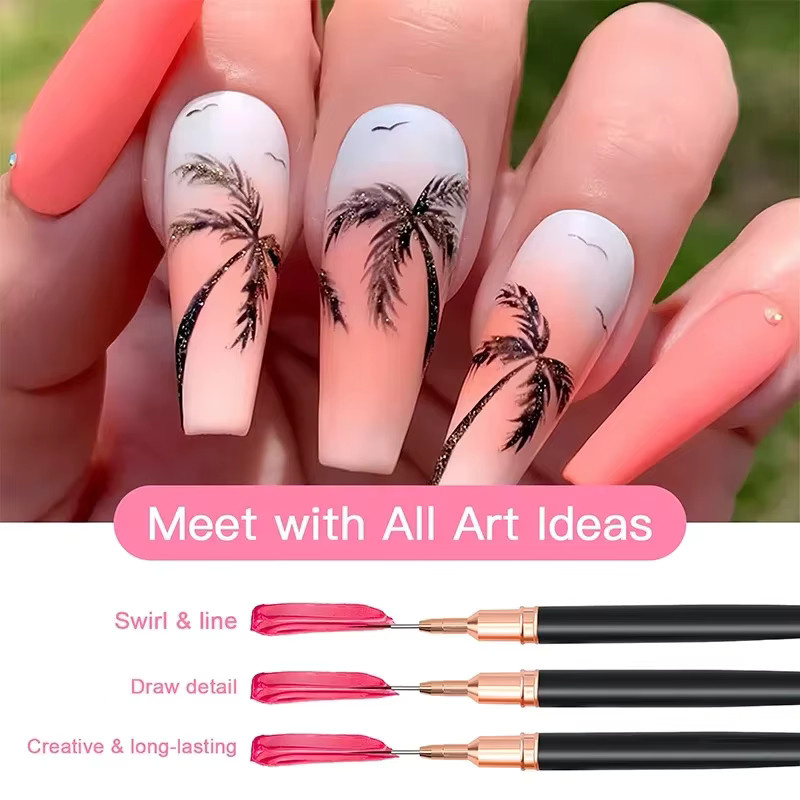 DianaBeauty Nail Art Pinsel, Schwarz - Bild 2