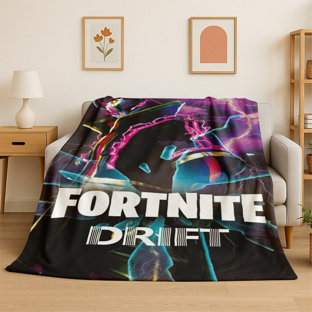 Potdemiel Flanell-Gamerdecke mit Fortnite-Design, weiche und warme Decke in Multicolour, B/T: 90 x 75 cm - Bild 1