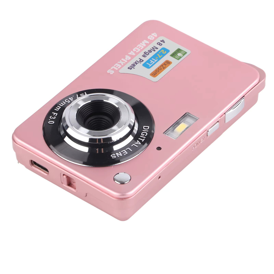 VBESTLIFE 4K Digitalkamera mit 48 MP, 2,7 Zoll LCD-Display, 8x Zoom und Anti-Shake für Vlogging und Fotografie in Blau oder Pink - Bild 2
