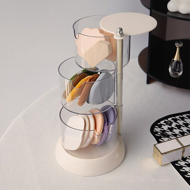 Drehbare Make-up Aufbewahrungsbox für Make-up Pads und Tupfer - Bild 1