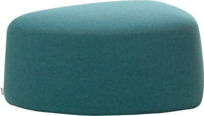 Leyform GOGO Pouf Polstermöbel oval in Petrol mit Stoffbezug, B: 98 cm, T: 91 cm, H: 44 cm - Bild 1