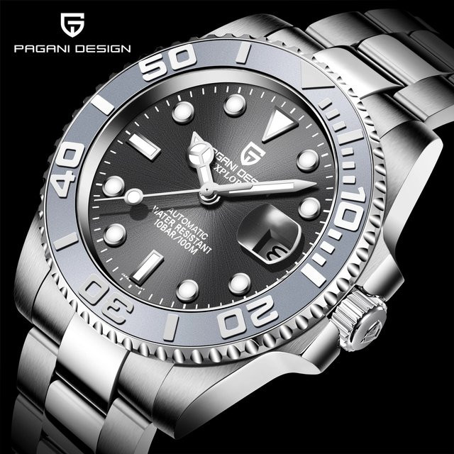 PAGANI DESIGN Armbanduhr, Automatik, Edelstahl, Keramik-Lünette, Saphirglas, Herren - Bild 1