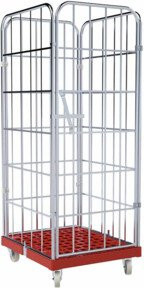 HMH rolltainer Kunststoffboden 1650 KU rot B/T: 72,4 x 81,5 cm - Bild 1