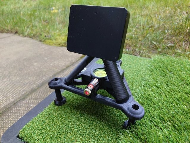 Schwarzer Laser-Nivellierungsrahmen und Kalibrierungsstab-Adapter für Garmin Approach R10 Launch Monitor - Bild 1