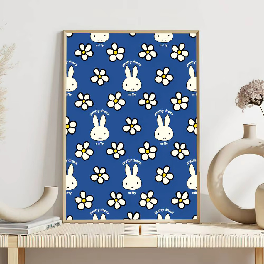 Miffy Kaninchen und Mond Wandaufkleber als dekoratives Poster für dein Zuhause, B/H: 30,0 x 21,0 cm - Bild 5