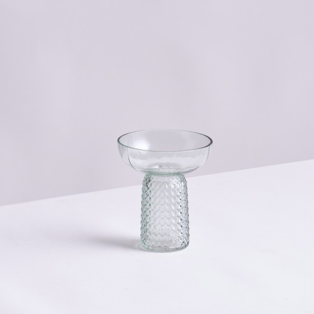 BLUME2000 Hyazinthengefäß aus Glas in Grün und Transparent, Höhe: 14,0 cm, Breite: 11,5 cm, Tiefe: 11,5 cm - Bild 1