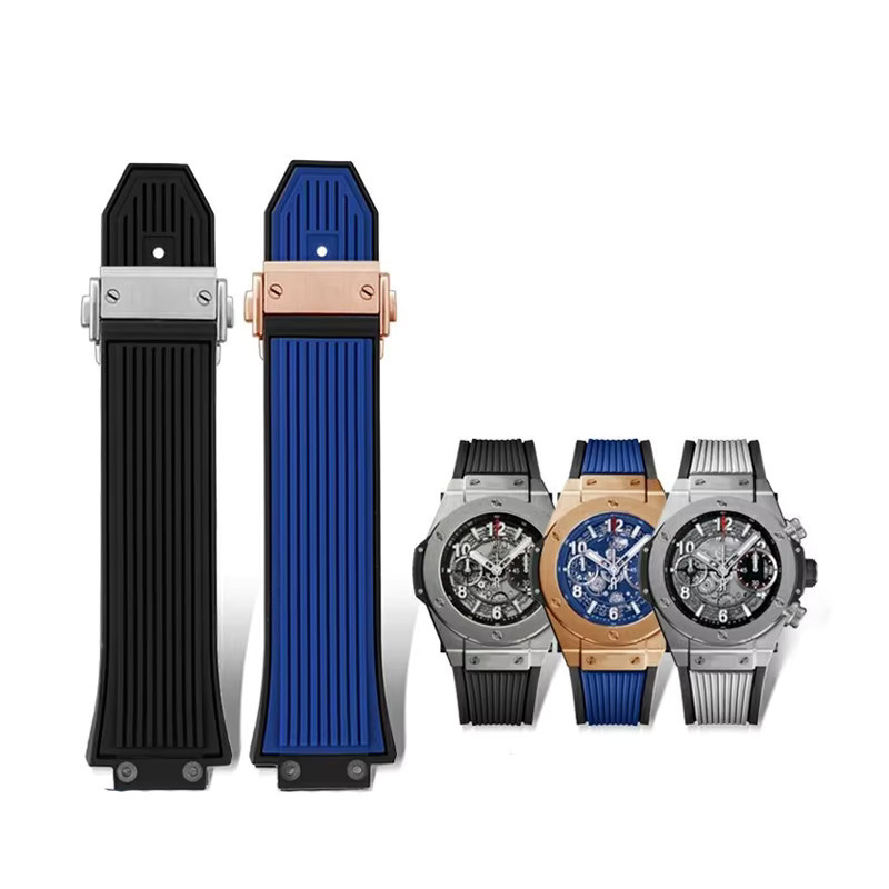 HUBLOT Uhrenarmband Silikon, 27 mm, 17 mm, Schwarz - Bild 2
