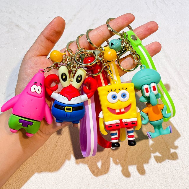 Potdemiel Schlüsselanhänger SpongeBob Schwammkopf, Gummi - Bild 1