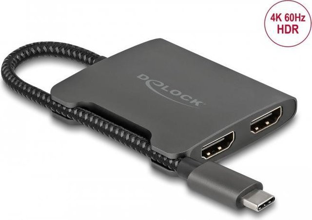 Delock HDMI-Splitter Schwarz für Video und Audio mit USB-C-Anschluss - Bild 1