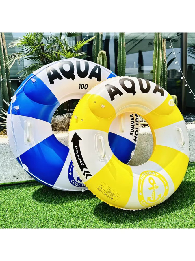 CatXaa Doppel-Airbag-Schwimmring für Erwachsene mit Griffen in der Ausführung für Strand und Pool - Bild 4