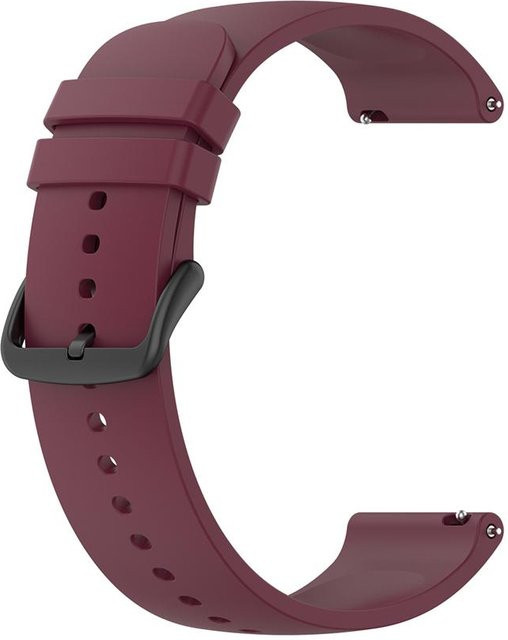 MY-CASE Uhrenarmband Silikon, 20mm, Weinrot, Unisex - Bild 1