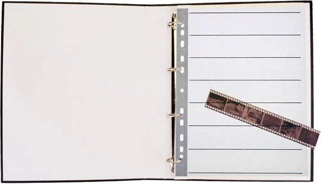 OLPAY 3-Ring-Ordner für Fotofilm und Negative in Schwarz, säurefreie Aufbewahrungsbox aus Kunststoff zur Archivierung - Bild 1
