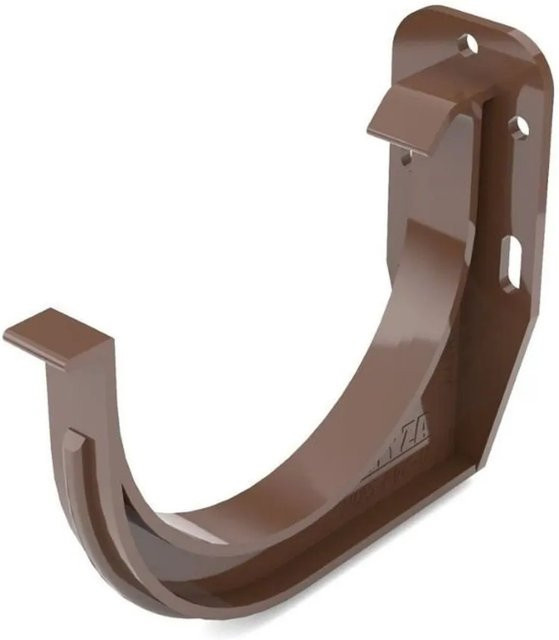 Bryza Rinnenhalter System 75 halbrund in Braun aus PVC - Bild 1