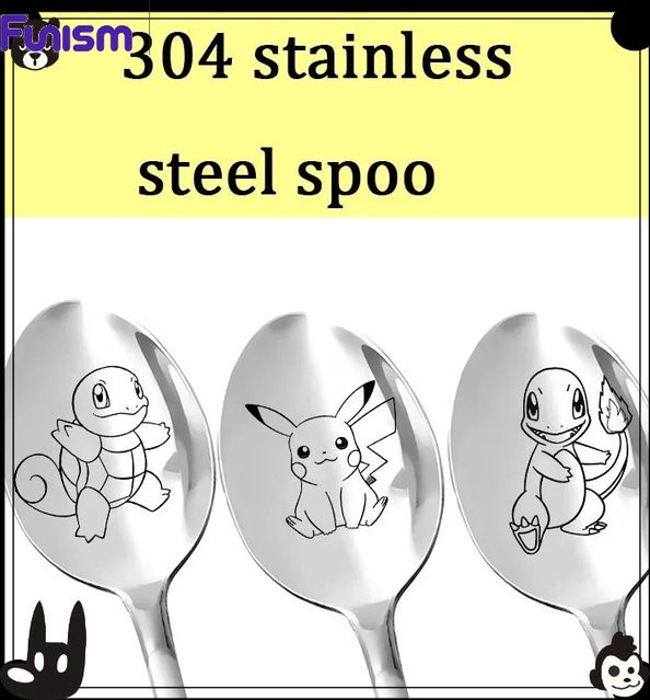 FUNISM Pokemon Pikachu Kinderlöffel aus Edelstahl in Silber - Bild 1