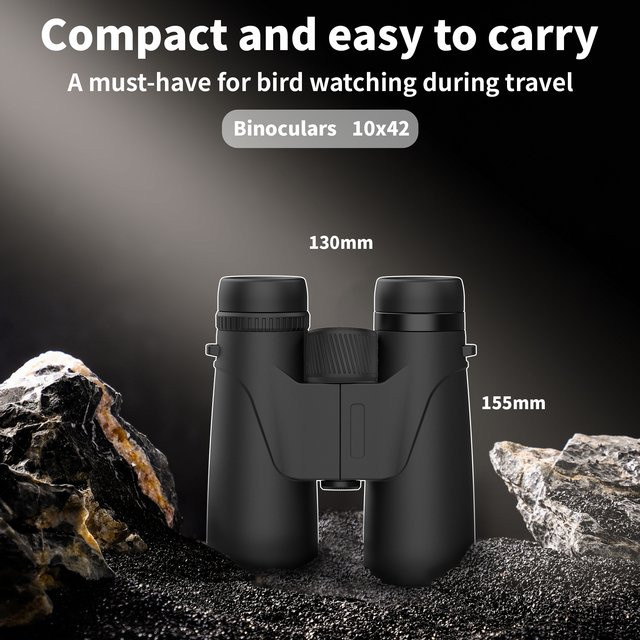 Suncore Fernglas für Erwachsene 10x42 in Schwarz mit BAK4-Prisma für Vogelbeobachtung, Reisen und Outdoor-Abenteuer - Bild 1