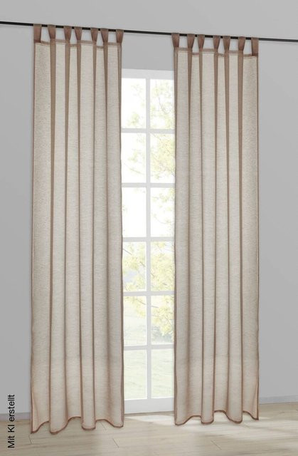 POCOline Kombivorhang Julia in Taupe, Breite: 135 cm, Höhe: 235 cm - Bild 1